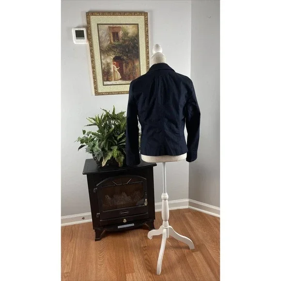 7th Avenue Design Studio New York & Co Blazer Jacket Women's Size M Blue Lined - Picture 6 of 12